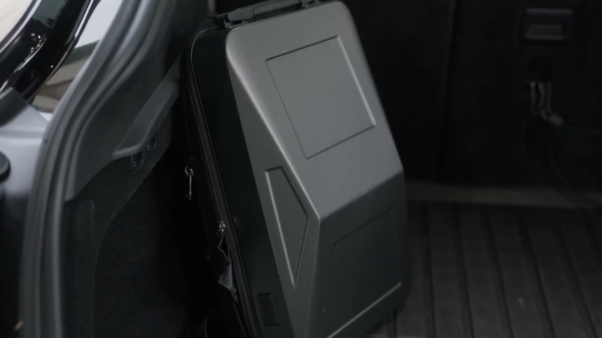 Cyber Backpack in Ryan Shaw's Tesla
