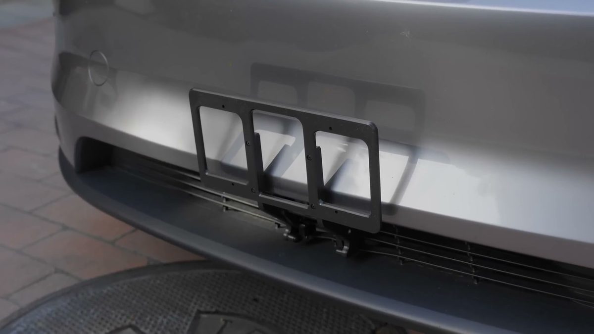 QuickBandit License Plate Mount in Ryan Shaw's Tesla