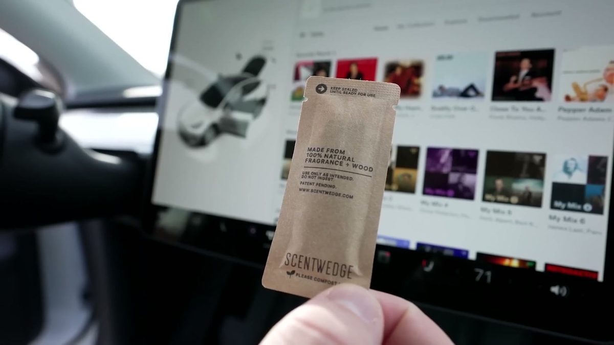 Scent Wedge Air Freshener in Ryan Shaw's Tesla