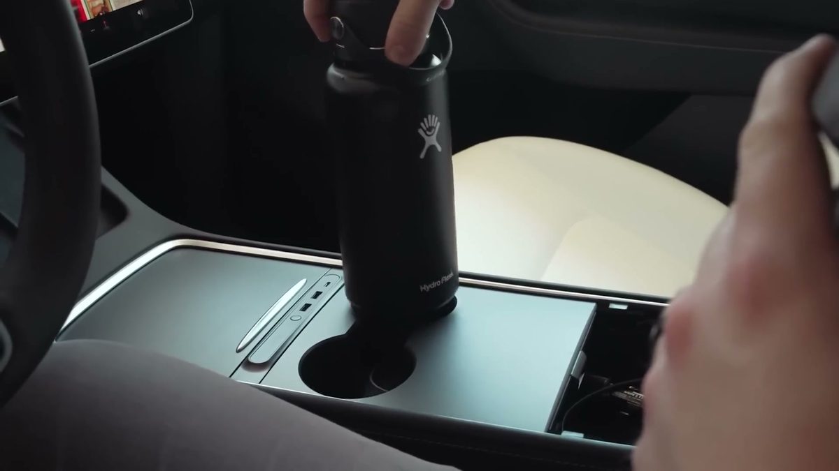 Large Bottle Holder in Ryan Shaw's Tesla