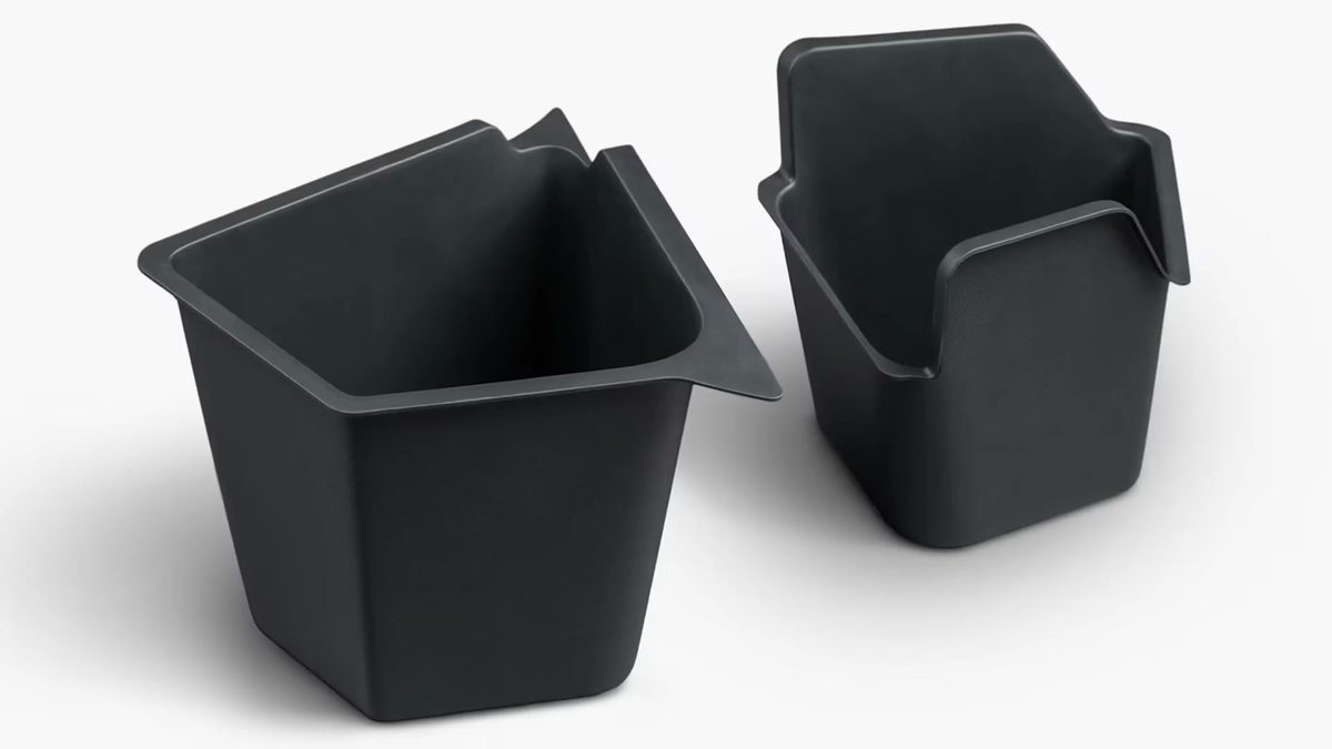 Side Cubby Bins in Ryan Shaw's Tesla